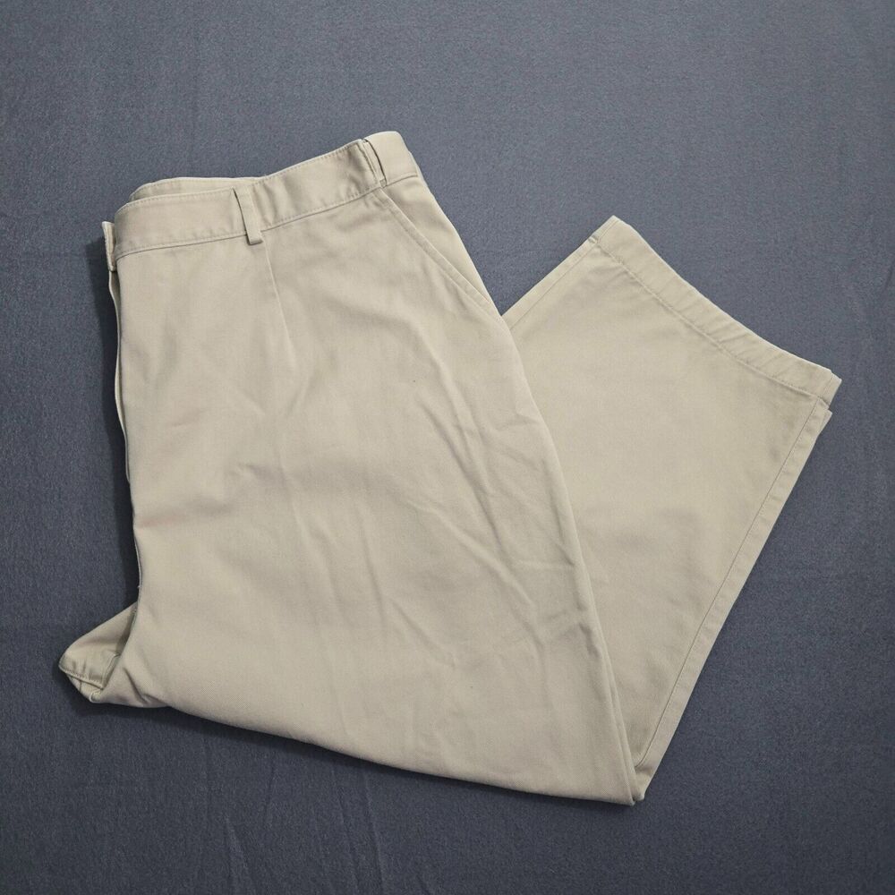 L.L. Bean Women 20P Original Fit Cream Elastic Waist Extender Straight Leg Chino
